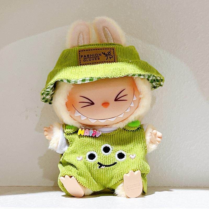 丘比特挂件衣服适用labubu17cm 背带裤爱心布娃衣