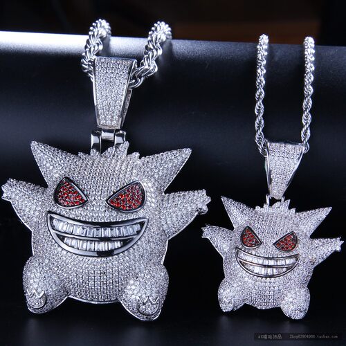 欧美嘻哈耿鬼项链吊坠