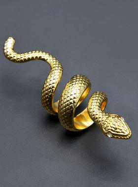 欧美出口货源hiphop男女潮流蛇形合金戒指嘻哈朋克夸张百搭指环