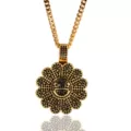 Golden Black Diamond+3Mm*24Inch Steel Cuban Chain