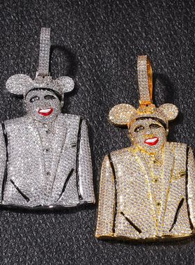 小丑玛丽莲曼森半身满锆石吊坠