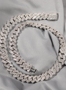 uwin铜加锆石情侣欧美项链嘻哈