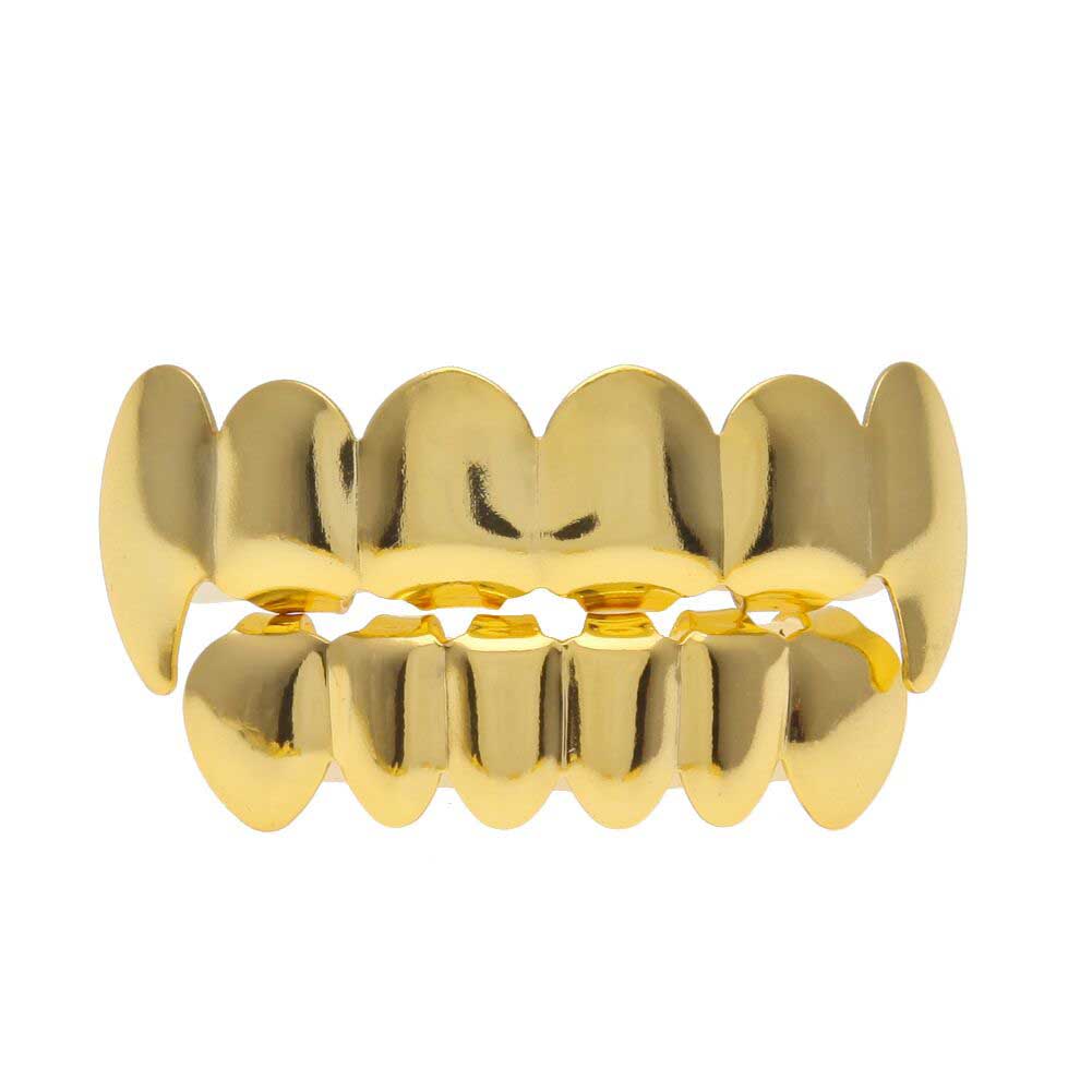 热卖hiphop嘻哈金牙套teeth grillz 嘻哈银牙套牙饰品