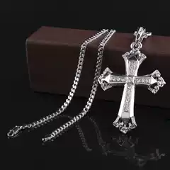 Gd G-Dragon Cross Metal Long Necklace Nightclub Men's Hip-Hop Street Dance T-Shirt Pendant Chain