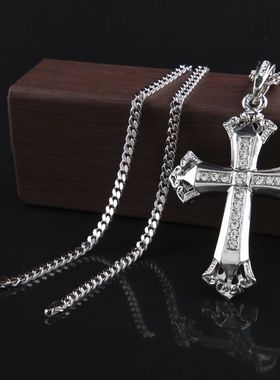 gd权志龙十字架金属街舞夜店项链