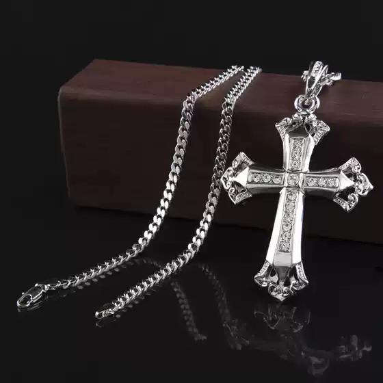 Gd G-Dragon Cross Metal Long Necklace Nightclub Men's Hip-Hop Street Dance T-Shirt Pendant Chain