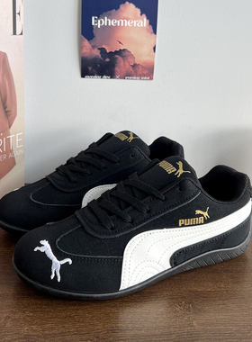 黑色鞋子女鞋冬季小白鞋新款小众 德训鞋百搭休闲情侣学生板鞋男