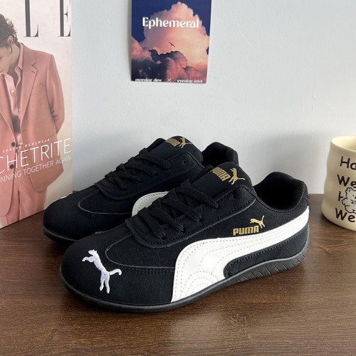 黑色鞋子女款2026新款春季小众潮 德训鞋百搭休闲情侣好看板鞋男