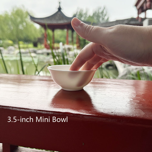 骨瓷3.5英寸【超小碗】9cm10个装 蘸料碗3寸迷你小碗酱料碗