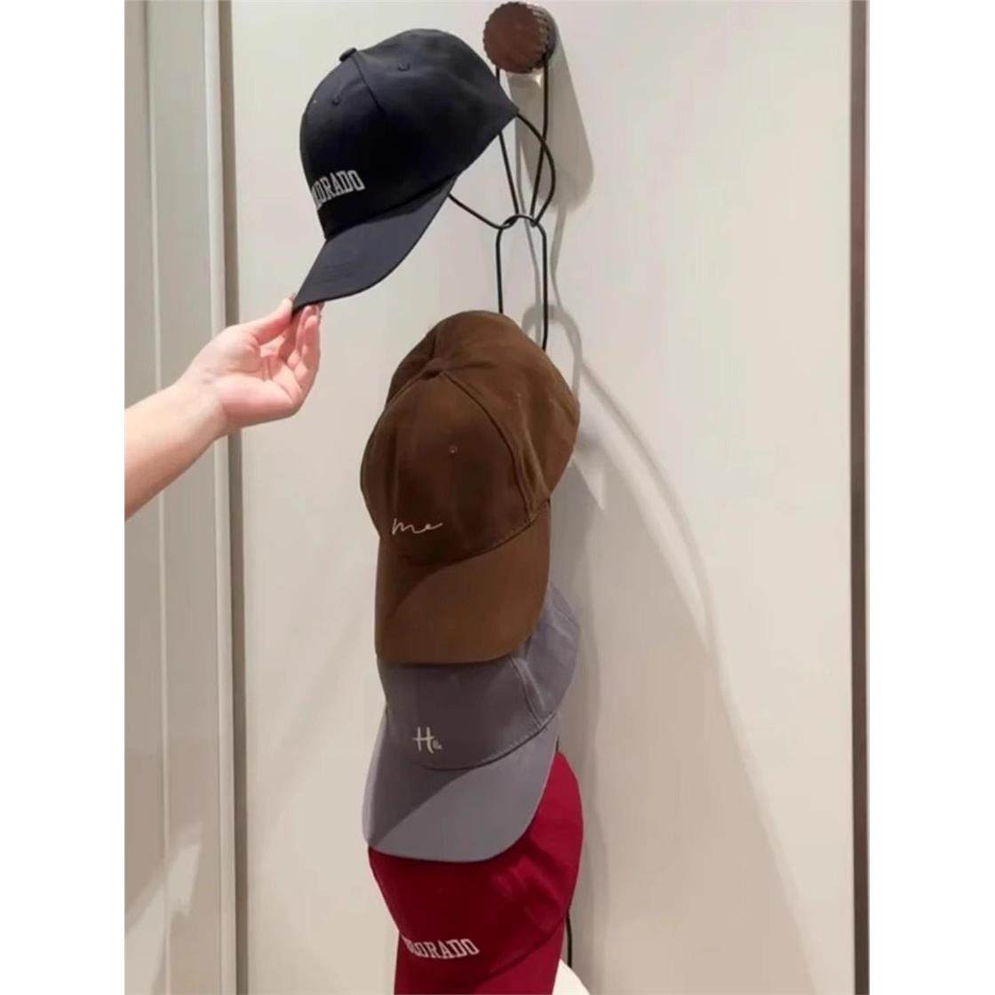 胡桃木吸盘帽子挂钩收纳神器免打孔围巾帽子置物架门后包包挂钩,收纳整理,帽子收纳架,淘宝优惠券,粉丝福利购,淘宝优惠卷