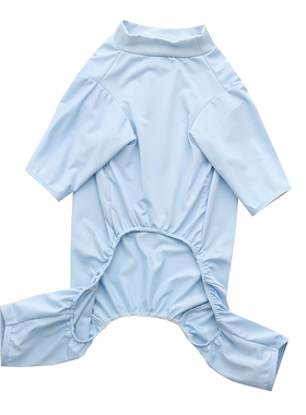 大狗防晒衣金毛边牧防掉毛不粘毛透气纯色四脚衣柴犬银狐宠物衣服