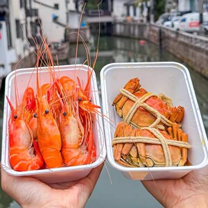 苏州美食特产花雕话梅醉虾熟醉蟹