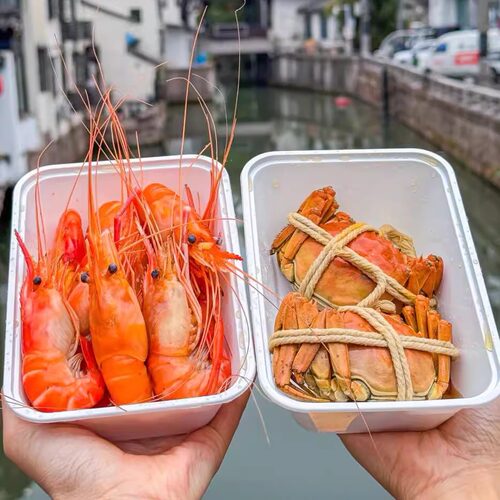 苏州美食特产花雕话梅醉虾熟醉蟹