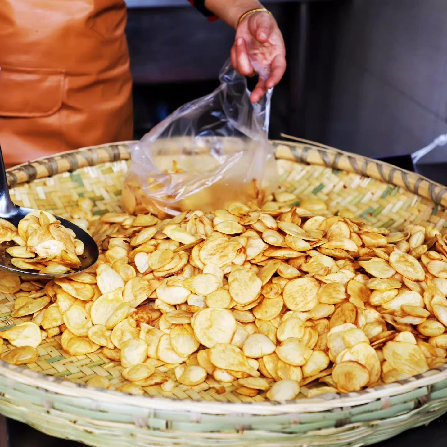 苏州美食特产原味茨菇片葑门横街水八仙油炸慈姑脆片代买短保