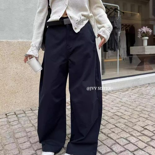 JVV SISTER秋季新款美式宽松阔腿工装裤百搭舒适松弛显瘦休闲裤女