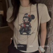 JVVSISTER早春卡通减龄短袖 显瘦百搭洋气上衣打底衫 T恤衫 女修身