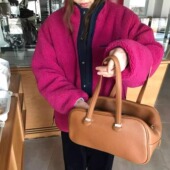 San Francisco两面穿颗粒绒短外套休闲百搭韩保暖宽松显瘦羊羔毛