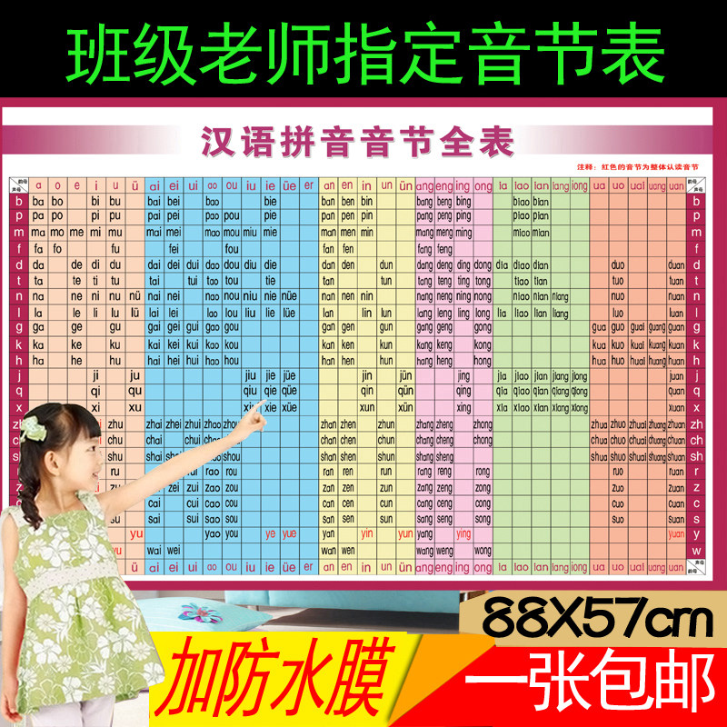 小学生一年级声母韵母拼音字母表