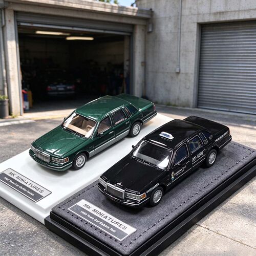 MK Miniatures 1993 林肯Town Car弗罗里达洲出租车 合金汽车模型