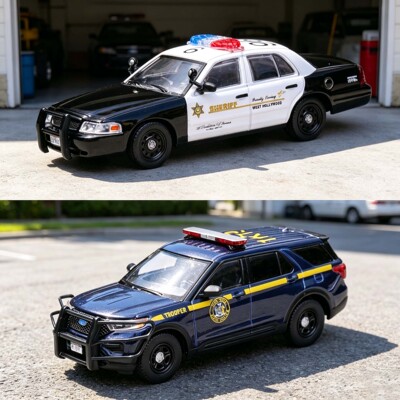 596Model 1:64 福特探险者纽约州警 Cv洛杉矶治安官涂装 合金车模
