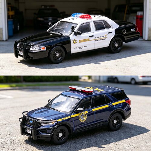 596Model 1:64 福特探险者纽约州警 Cv洛杉矶治安官涂装 合金车模