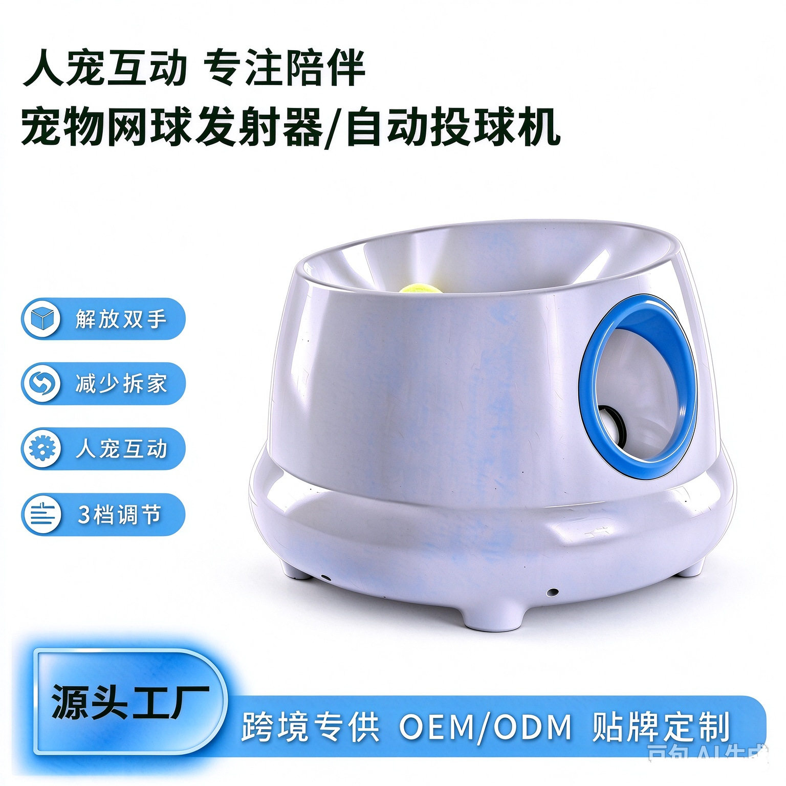 跨境爆款宠物网球发射器狗狗自动投球机宠物户外互动玩具抛球器