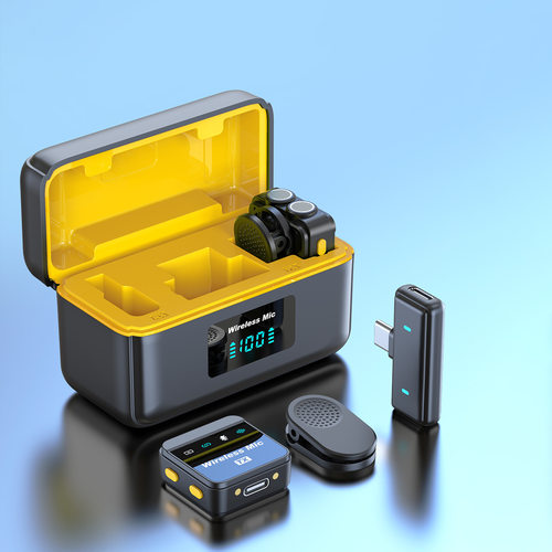 工厂跨境新款Q9无线领夹麦克风智能直播视频降噪收音话筒