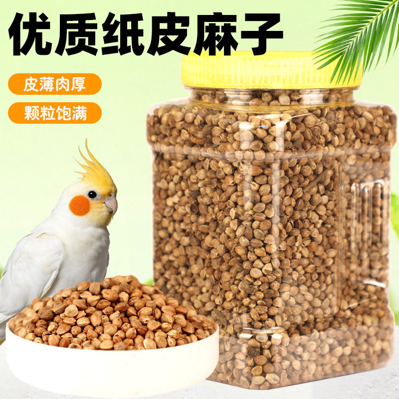 纸壳麻子鹦鹉粮麻子小太阳和尚虎皮鹦鹉专用鸟食大颗粒纸皮麻子图片