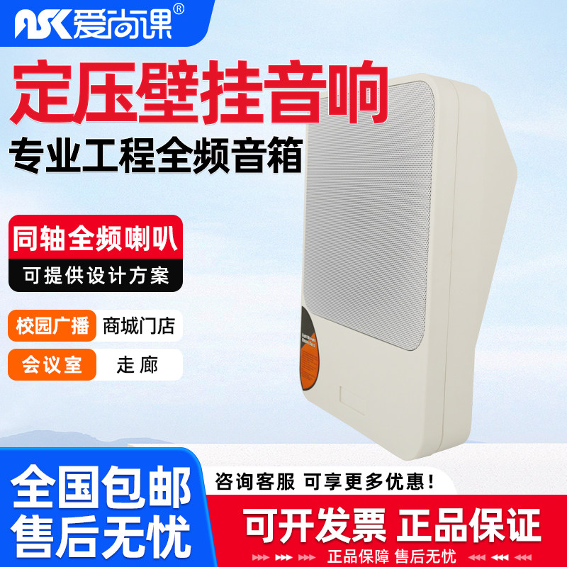 爱尚课 KD-509定压壁挂音箱校园广播教室店铺挂壁式音响喇叭