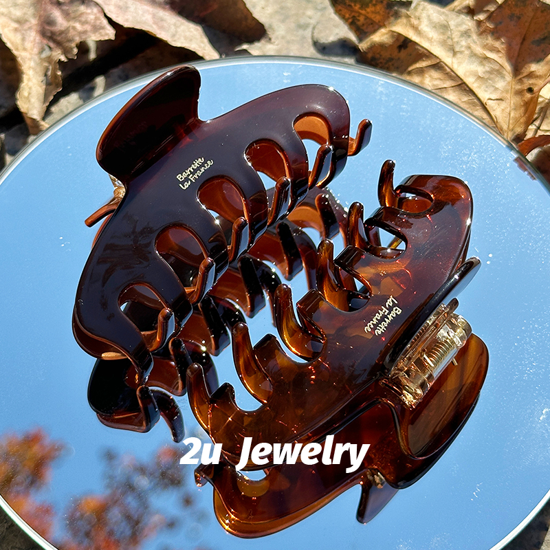 抓夹醋酸日韩美拉德色发抓