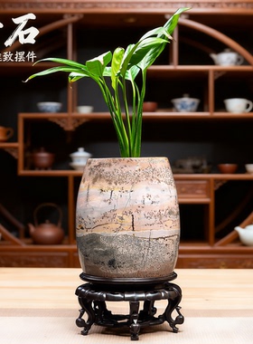 内有多款大创意天然奇石花盆