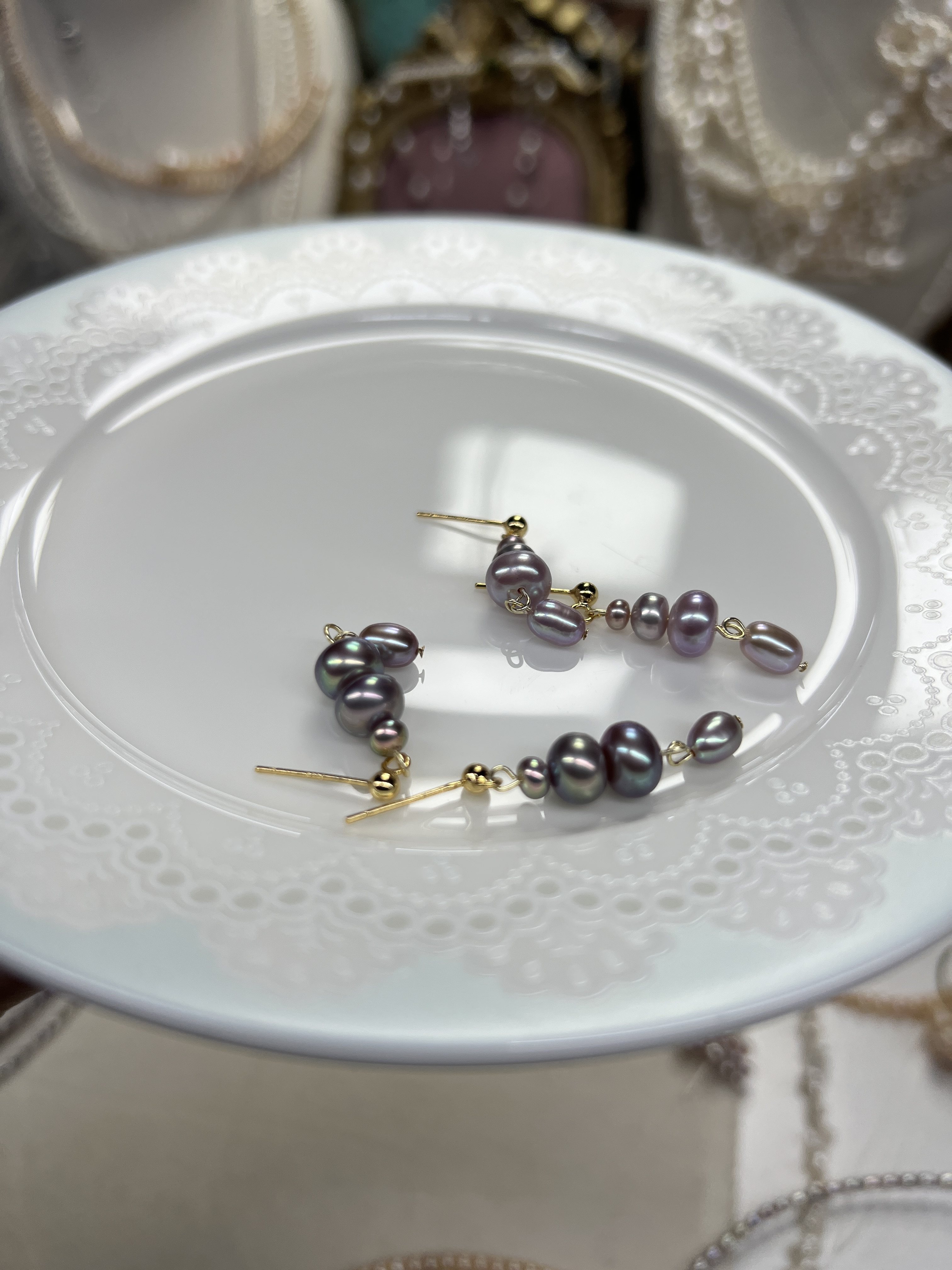 极光炫彩异形珍珠耳环天使与恶魔紫珠耳环925针天然珍珠耳环气质,珠宝/钻石/翡翠,耳饰,淘宝优惠券,粉丝福利购,淘宝优惠卷