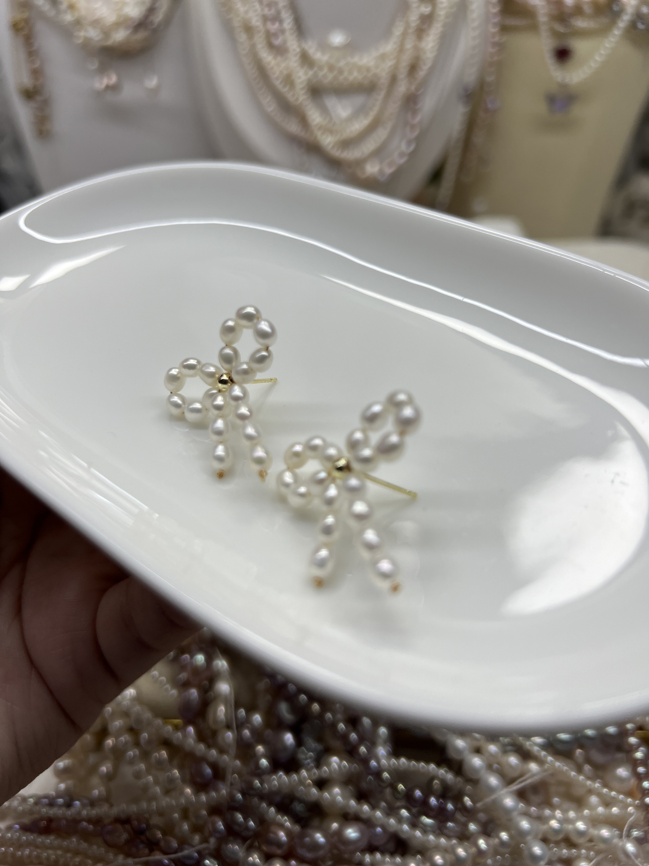 珍珠耳环925针蝴蝶结耳钉高品质法式浪漫甜美耳环甜美,珠宝/钻石/翡翠,耳饰,淘宝优惠券,粉丝福利购,淘宝优惠卷