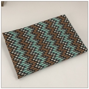 外贸纯棉印花布料床单桌布服装夏裙惠安女头巾面料青棕色长圆甩卖