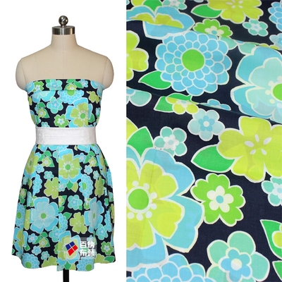 惠安女头巾田园风印花布料