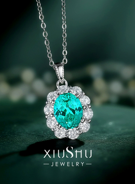 925银鸽子蛋帕拉伊巴色项链