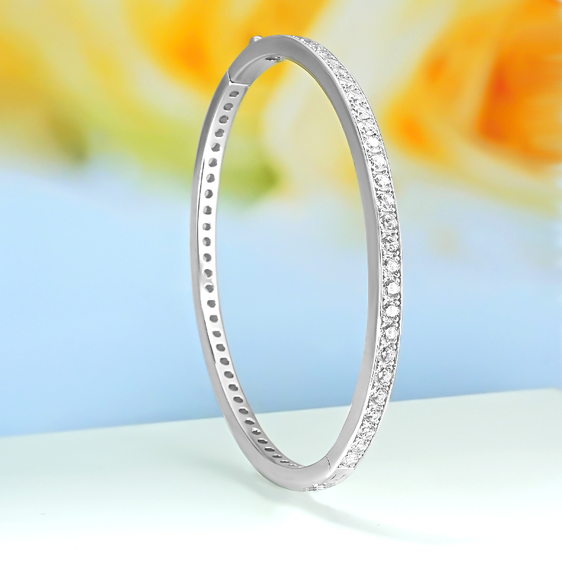 轻奢小众设计百搭925银白钻手镯