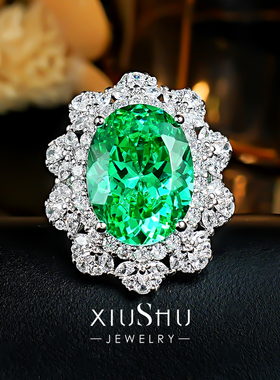 帕拉伊巴绿霓虹绿戒指