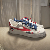 情侣鸳鸯休闲学生板鞋 回力复古国潮大白兔联名款 爆改手绘帆布鞋 男