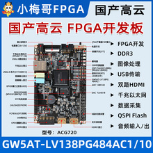 小梅哥AroraV高云GW5AT 138K 60K国产FPGA开发板USB以太网ACG720