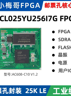 小梅哥10CL025 Cyclone10LP FPGA核心板altera开发板邮票孔工业级