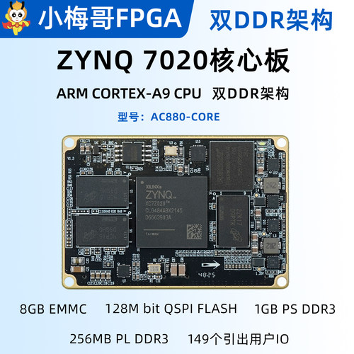 小梅哥ZYNQ7020核心板双DDR