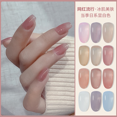 冰透色甲油胶2025新款流行色美甲裸色半透色指甲胶温柔显白36色TS