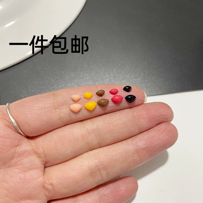 手工DIY毛绒毛线玩偶迷你小鼻子平底树脂三角鼻公仔配饰材料配件