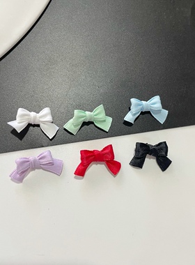 可爱奶呼呼马卡龙色小蝴蝶结bjd娃衣辅料宠物发夹diy