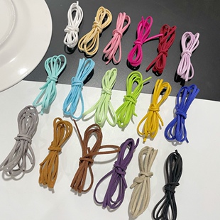 手工DIY手链锁骨项链choker材料 双面仿麂鹿皮软绒皮绳