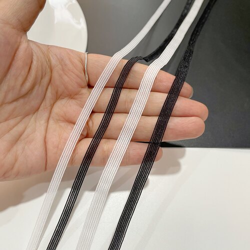 4mm6mm薄款松紧带白色黑色松紧带高弹弹力皮筋娃衣宠物衣服辅料