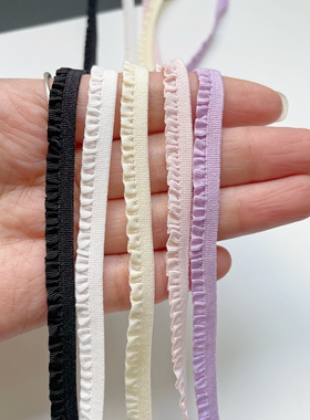 6mm10mm木耳弹力蕾丝花边褶皱荷叶边娃衣辅料童装袖口边