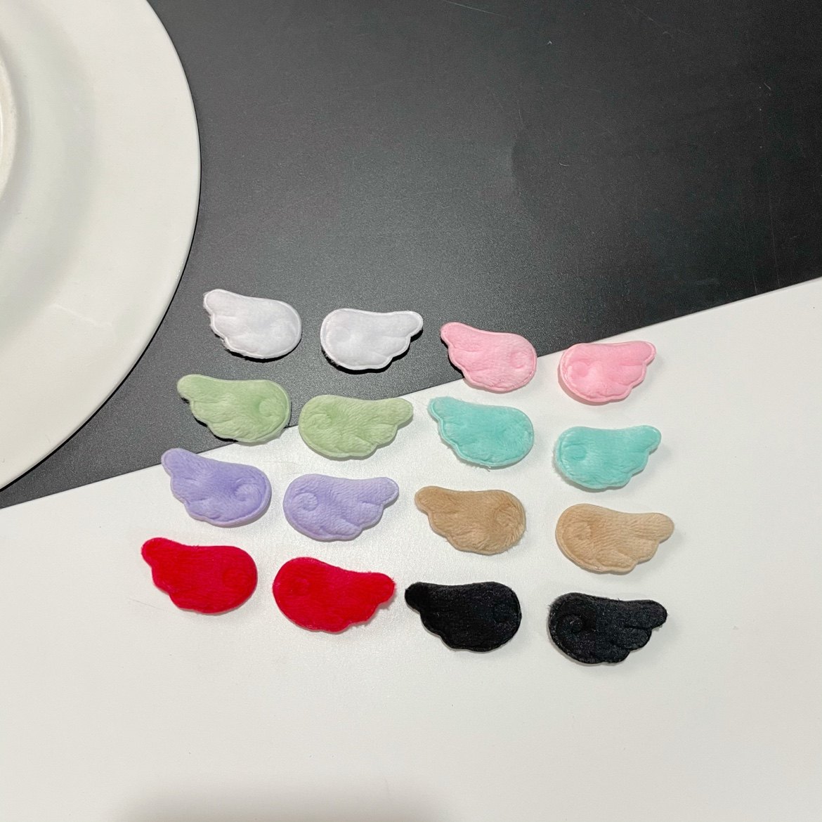 分体绒面压花布艺可爱天使翅膀发饰帽子装饰配件材料,饰品/流行首饰/时尚饰品新,其他DIY饰品配件,淘宝优惠券,粉丝福利购,淘宝优惠卷