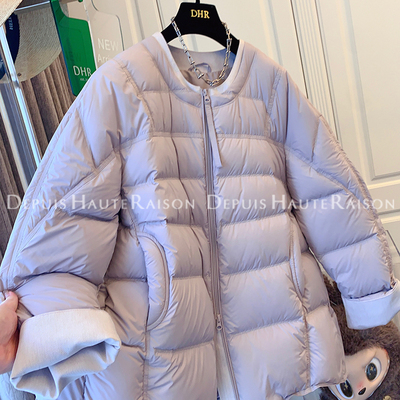 DHR高级感大牌白鸭绒花苞羽绒服